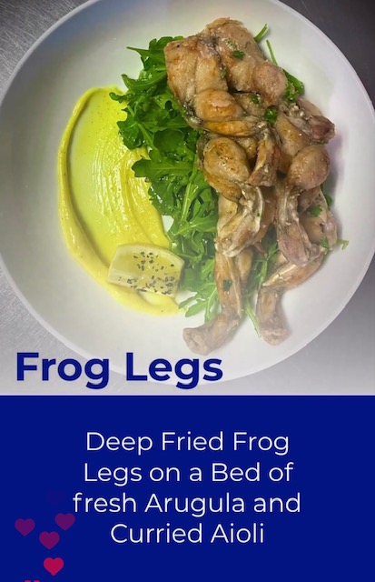 Deep fried frog legs